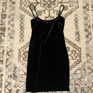 Vintage sparkle Black Velvet Dress